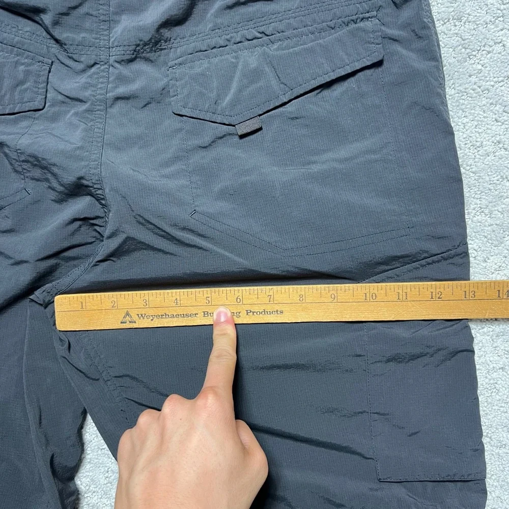 Columbia Cargo Pants Mens 36x32 Black Convertible Silver Ridge Omni-Shade Hike - Picture 13 of 15